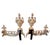 1990s Vintage Castillan Louis XVI French Style Cast Brass Fireplace Andirons Chenets ~ a Pair For Sale - Image 5 of 7