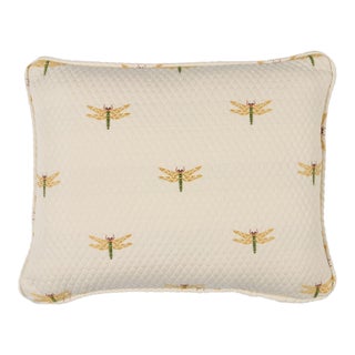 Schumacher Dragonflies Lumbar Pillow In Ochre For Sale
