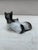 Mid-Century German Porcelain Cats With Ball signed AP.