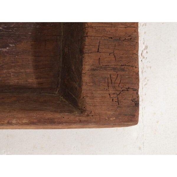 Ancient Primitive Wooden Trough For Sale - Image 5 of 9