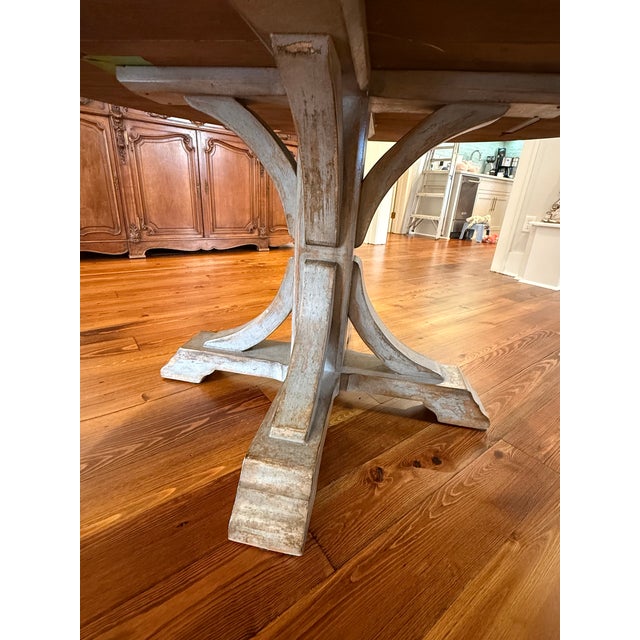 Bennett Co. Bennett Galleries Knoxville Reclaimed Wood Round Dining Table For Sale - Image 4 of 8