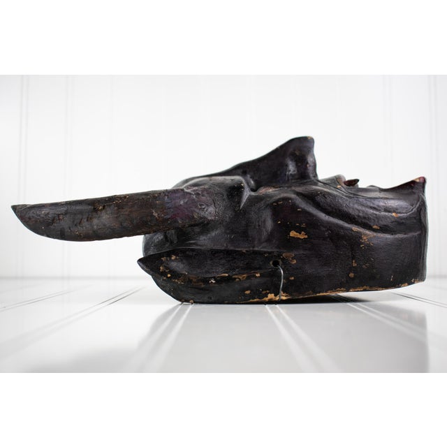 Mid 20th Century Hand Carved Devil / Demon Mask With Horns For Sale - Image 11 of 18