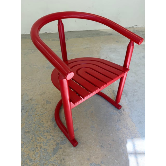 Red Armchair by Allmilmö, 1980s For Sale - Image 5 of 11
