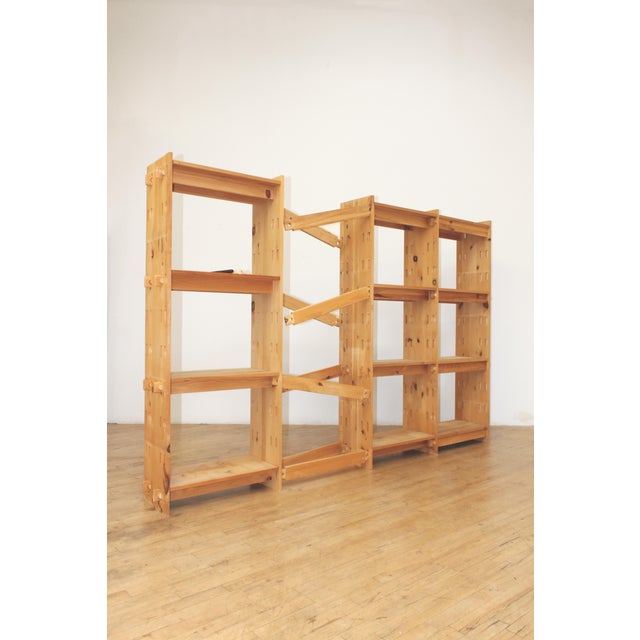 Vintage Modular Pine Shelves- Constructivist Knockdown For Sale In San Francisco - Image 6 of 9
