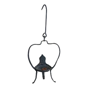 Antique 1910s Chinese Mutton Fat Candle Holder From Shanxi Province