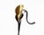 Contemporary Jack Brubaker Hand-Forged Iron and Brass Calla Lily Candle Holder For Sale - Image 3 of 7