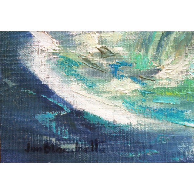 1950s Ocean Wave, Mid Century Modern Abstracted Seascape by Jon Blanchette For Sale - Image 5 of 5