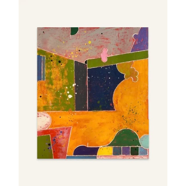 Abstract Modern Abstract Whiteline Woodcut by Don Joint "After Morning at Le Canneta", 2006 For Sale - Image 3 of 4