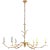 Julie Neill for Visual Comfort Signature Iberia Large Chandelier in Antique Gold Leaf For Sale