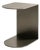 C-Shaped Side Table in Brushed Stainless Steel by Veliento For Sale
