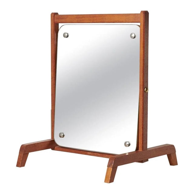 Vintage Swedish Table Mirror in Teak, 1960s For Sale - Image 6 of 6