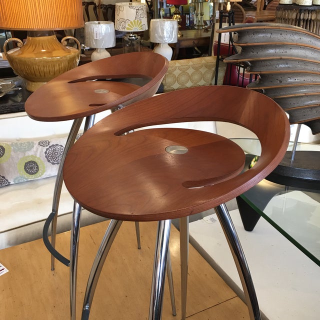 Lyra Magis Bar Stools A Pair Chairish