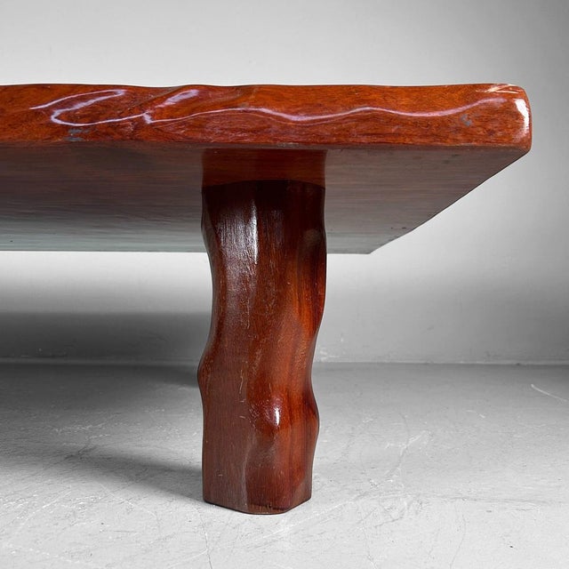 Large Minimalist Wooden Low Table, Japan, 1960s For Sale - Image 14 of 15