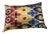 Silk Uzbek Ikat Velvet Hand Made Pillow Cushion,16x24 For Sale