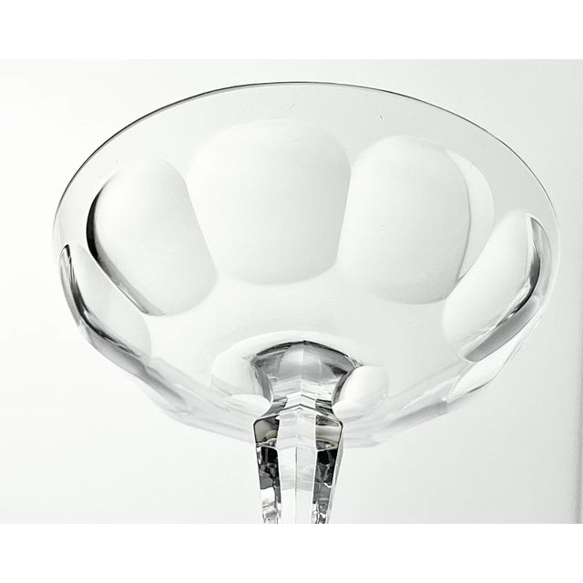 1940s Vintage Kosta-Boda Crystal Panel Coupe Compote Stem Bowl 5” Signed No chips, cracks, or fleabites. Height 4 1/4”...