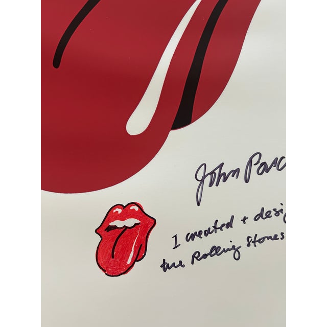 Contemporary John Pasche 'The Rolling Stones Tongue and Lips' Signed Print For Sale - Image 3 of 5