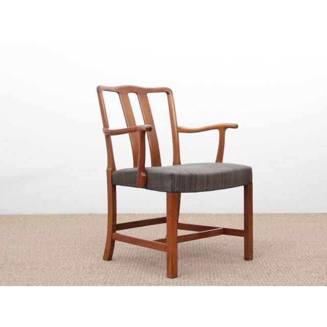 1940s Set of Scandinavian FH43 Armchairs by Ole Wanscher for Fritz Hansen, 1943 For Sale - Image 5 of 18