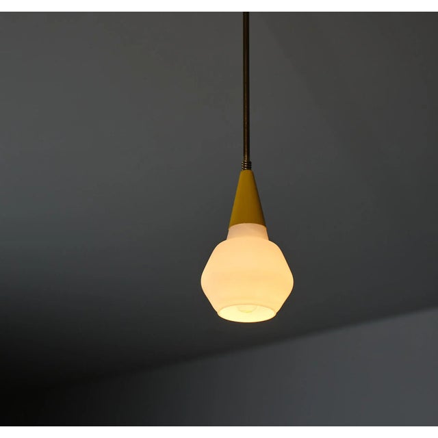 Mid-Century Modern Mid-Century Modern Italian Brass Hanging Light, 1950s For Sale - Image 3 of 5