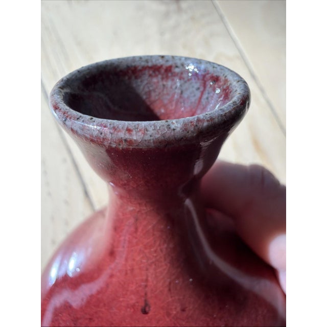 Jugtown Pottery Oxblood Vase 5" – Vernon Owens Signed & Dated 2009 For Sale - Image 10 of 10