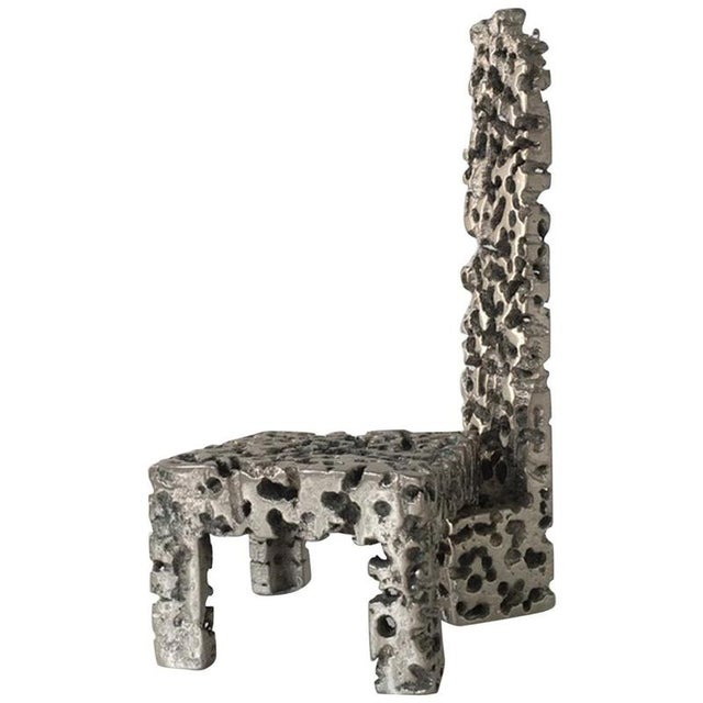 Urano Palma, Post-Modern Abstract Sculptures, 1980, Chromed Bronze, Set of 2 For Sale - Image 14 of 14