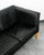 Mid Century Danish Modern Sofa Couch 3 Seater Leather Black Vintage Denmark MCM For Sale - Image 11 of 12