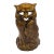Vintage Figurative Glazed Ceramic Owl Tv Lamp Night Light For Sale