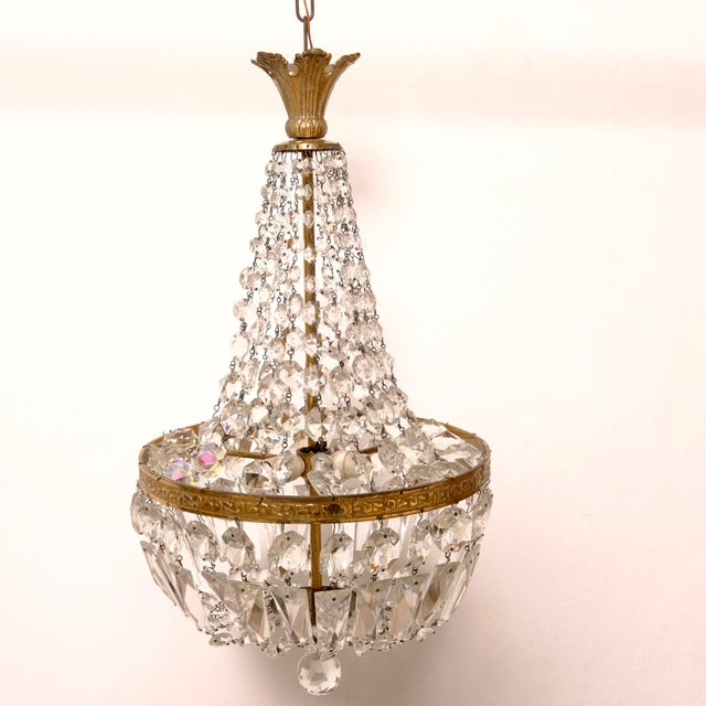 Early 20th Century Empire Crystal Hot Air Balloon Chandelier, 1890s For Sale - Image 6 of 15