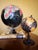 Late-1940s Replogle 12" Precision Globe with black oceans, designed by Gustav Brueckmann and produced in the USA. This...