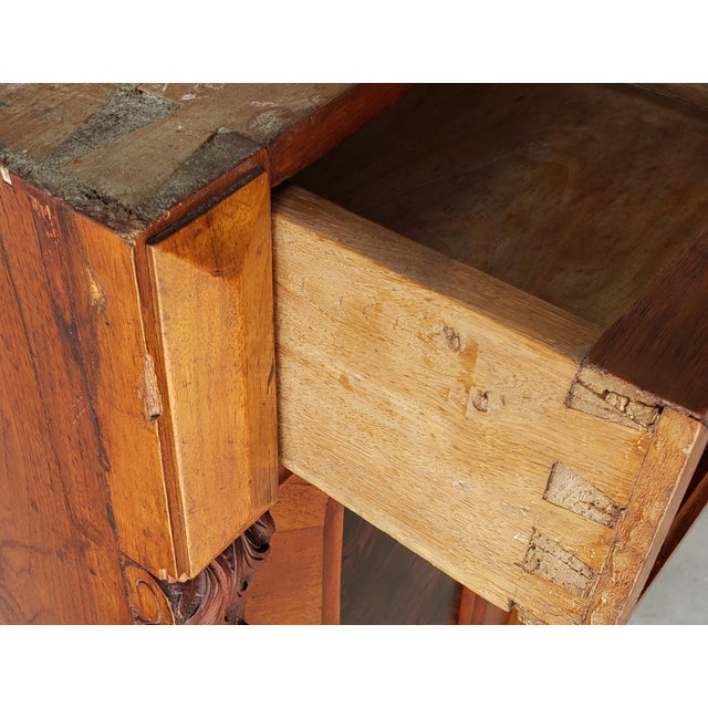 19th Century Antique Continental Empire Side Table Bedside Cabinet For Sale - Image 10 of 12