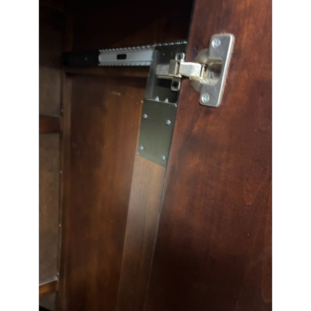 Wood Contemporary Entertainment Armoire Media Cabinet For Sale - Image 7 of 12