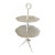 Elegant Vintage White Two Tier Ceramic Serving Stand For Sale