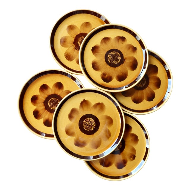 Earthenware Dessert Plates Rimini Model from Sarreguemines Digoin, 1920s, Set of 6 For Sale