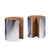 Leon Rosen for Pace Style Mid Century Pac-Man Chrome Drum Tables - Pair Each side table measures: 20 wide x 20 deep x...