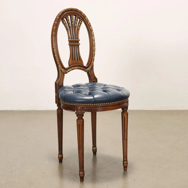 Wood Bean-Shaped Desk with Chair, Set of 2 For Sale - Image 7 of 13