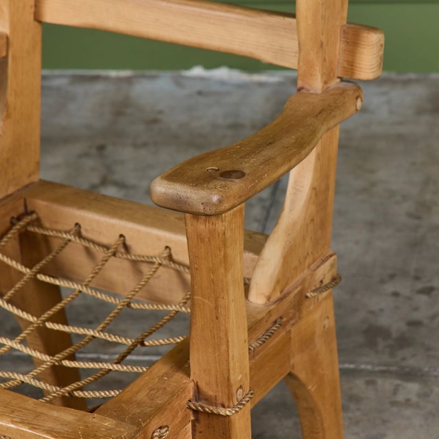 "Sportstugemöbler" Woven Seat Armchair For Sale - Image 11 of 16