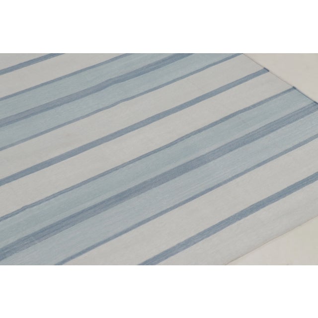 Late 20th Century Oversized Contemporary Striped Cotton Dhurrie Rug by Rug & Kilim, India For Sale - Image 5 of 10