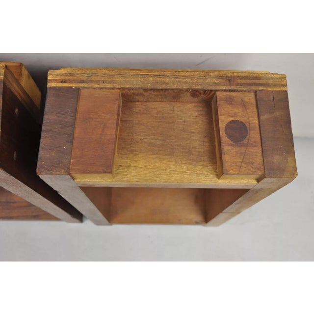 Vintage Industrial Foundry Wooden Block Mold Architectural Valcor Engine - a Pair For Sale - Image 12 of 12