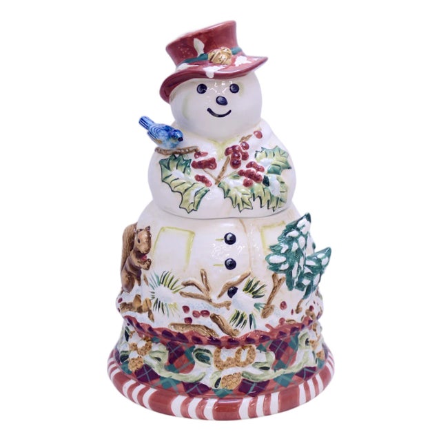 Snowman Cookie Candy Jar For Sale