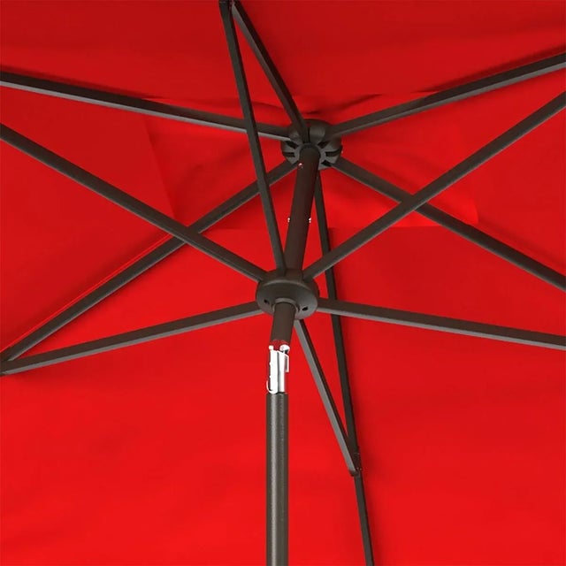 Elegant 6.5x10 Rectangle Umbrella - Red For Sale - Image 4 of 4