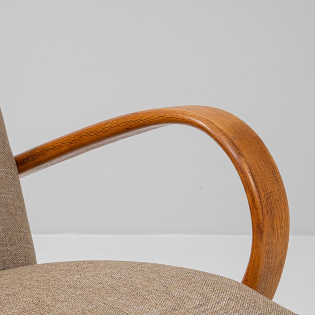 1950s Czech Upholstered Armchairs By J. Halabala - A Pair For Sale - Image 10 of 18