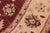 Boho Chic Ziegler Ethelyn Red/Ivory Wool Round Rug- 8'0'' X 8'3'' For Sale In New York - Image 6 of 10