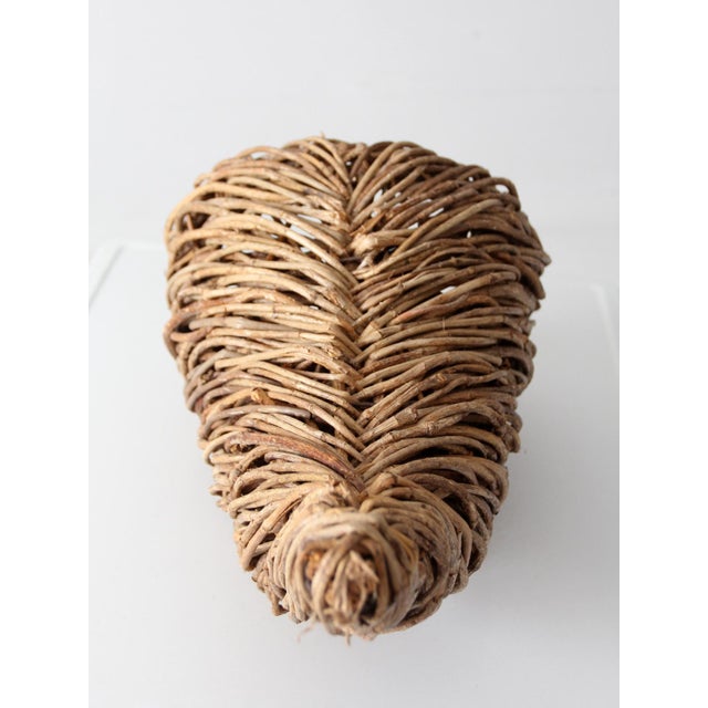 Vintage Woven Cornucopia Basket For Sale - Image 4 of 14