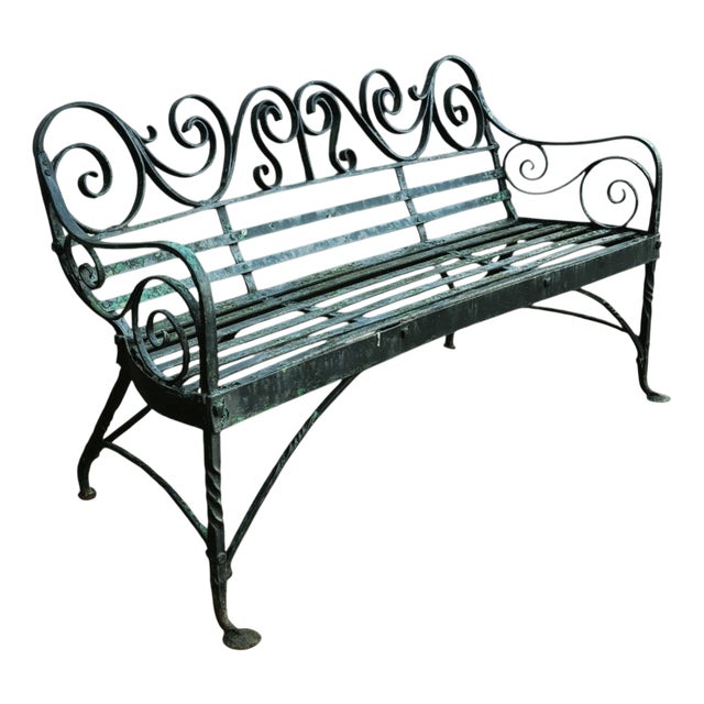 Regency Garden Bench in Cast Iron For Sale