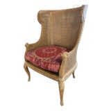 1970s Double-Caned Wingback Chair For Sale