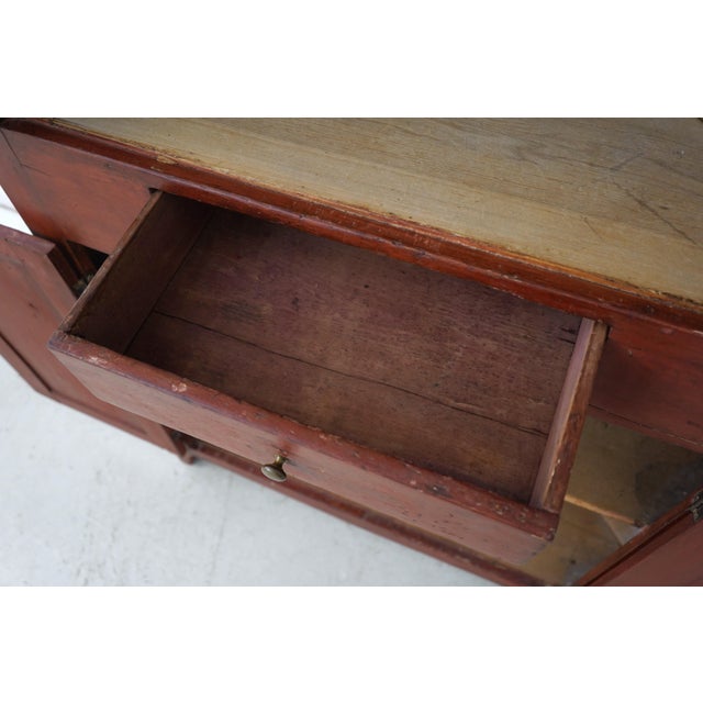 19th Century Antique Mid 19th Century Primitive Corner Cabinet For Sale - Image 5 of 18