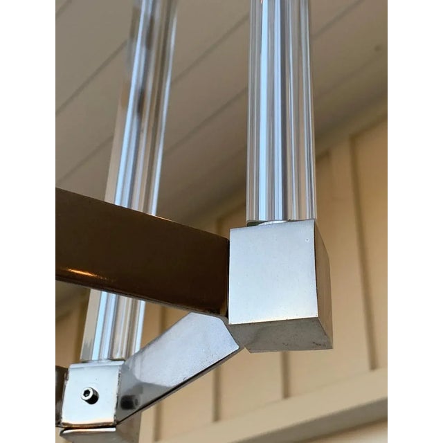 Chrome & Glass Pendant Light For Sale - Image 10 of 12