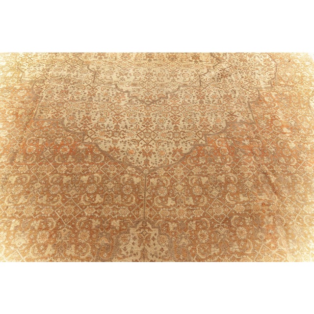 Early 20th Century One-of-a-Kind Antique Persian Tabriz Handmade Wool Rug For Sale - Image 5 of 9