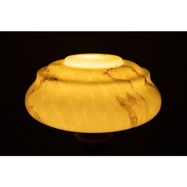 Brown 20th Century Art Deco Table Lamp, Poland, 1950s For Sale - Image 8 of 9