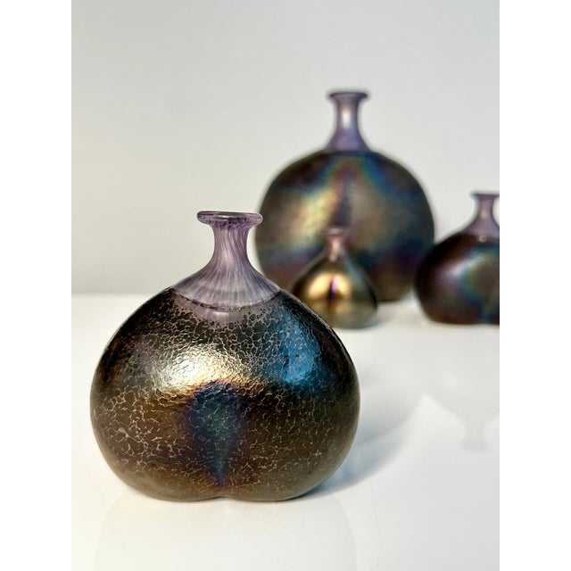 Glass Art Vases by Bertil Vallien for Kosta Boda, Sweden, 1980s, Set of 4 For Sale - Image 13 of 18