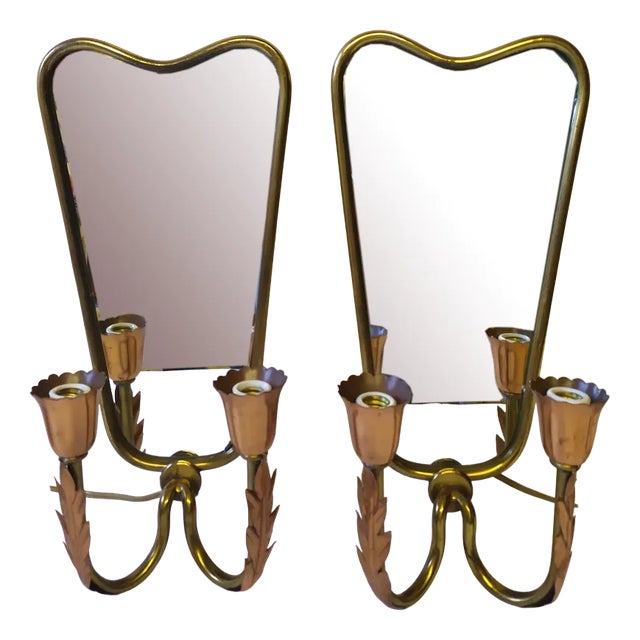 Wall Lights by Pietro Chiesa for Fontana Arte, 1930s, Set of 2 For Sale